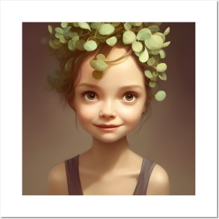 Spring Time Eucalyptus Girl Posters and Art